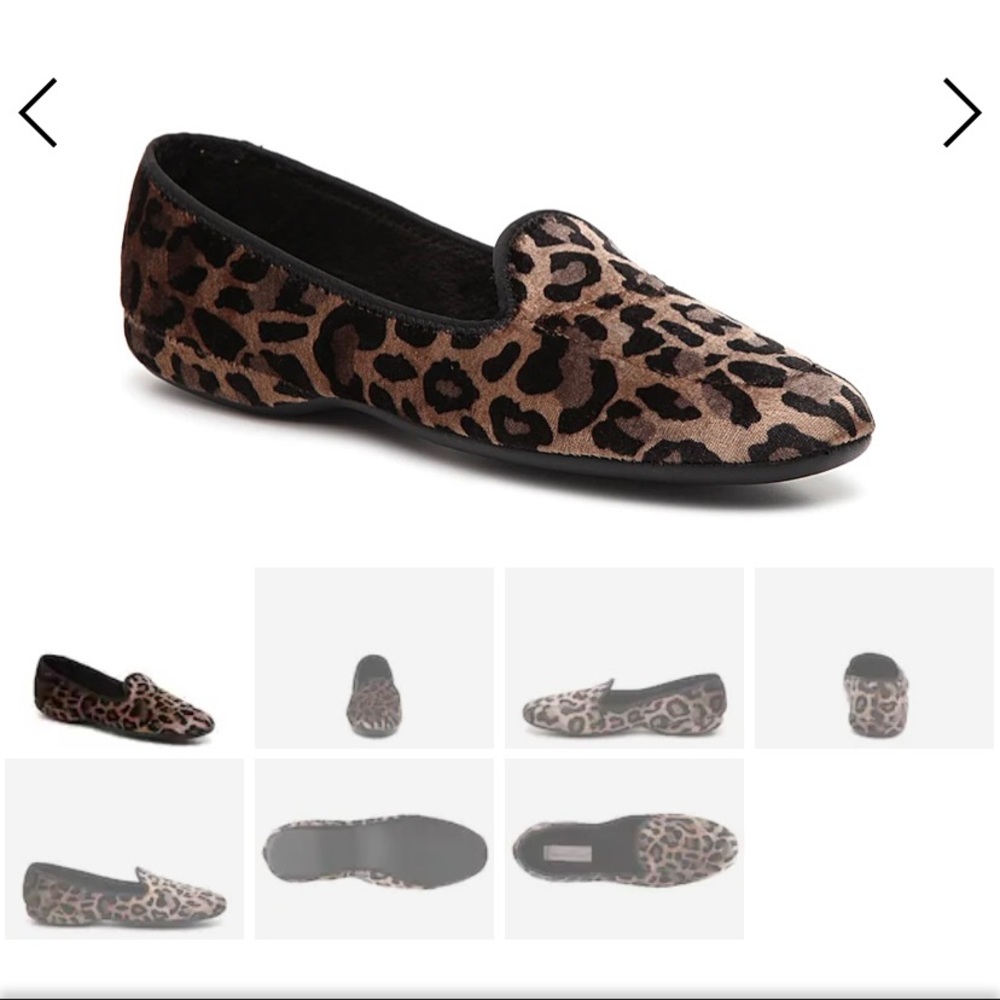 NWT Light Brown/Black Leopard Print Meg Slipper